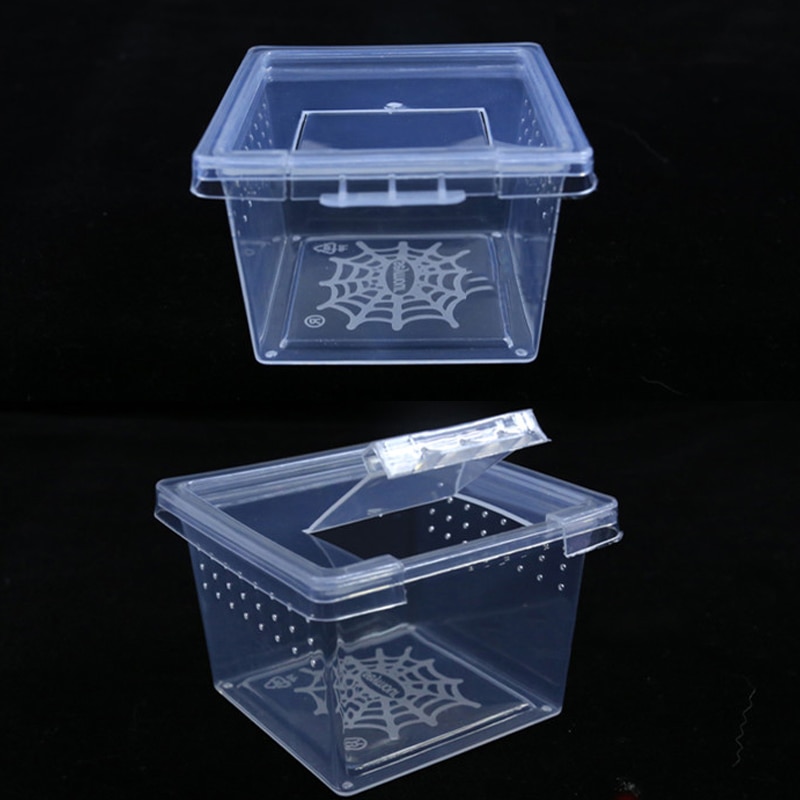 Jaula acrílica para reptiles, terrario transparente transpirable, para cría de serpiente, lagarto, anfibio, Rana, Araña, 1 Uds.