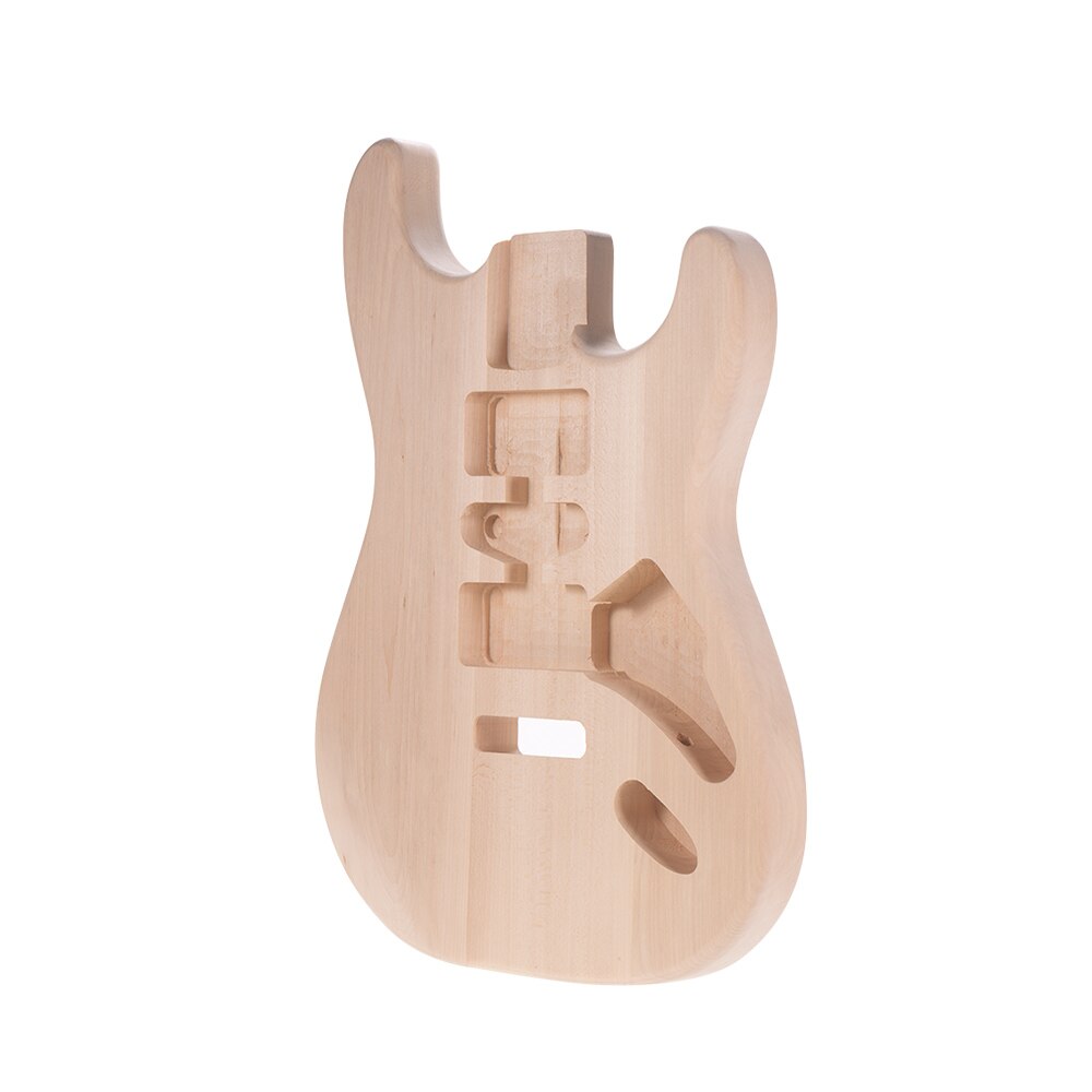 Guitar Blank Basswood DIY Electric Guitar Unfinished Body Guitar Barrel Blank Basswood Guitar Body Replacement Parts: Style 4