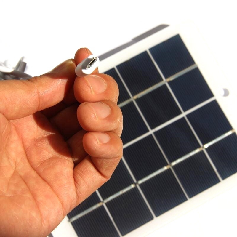 Portable Solar Charger 5W 5V Solar Panel USB Mini Port for Mobile Phone Charging Outdoor Cycling Climbing Hiking