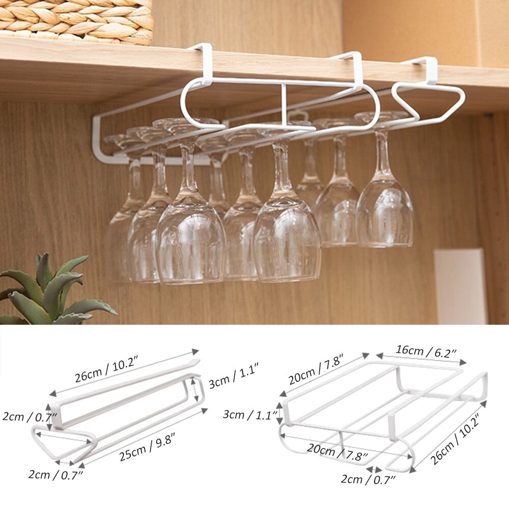 Soporte de pared de hierro para colgar vasos de vino, organizador de almacenamiento de copas, estante de Cocina, Bar, armario con suspensión