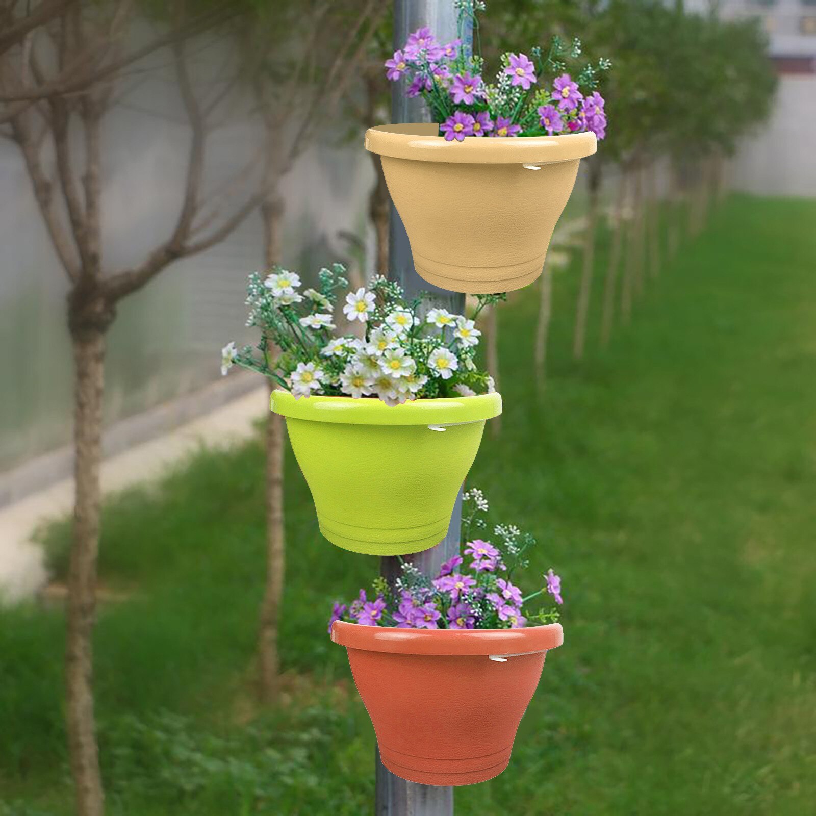 40# Pvc Flower Pot Pipe Type Hanging Garden Pots Planters Can Be Hung On The Balcony On The Water Pipe Flower Seeds Container