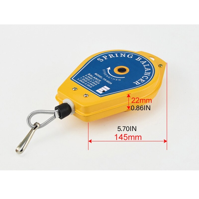 Free Ship Durable Retractable Spring Balancer Steel Wire Rope Measuring Tool Hook Holder Hanging 3-5kg Assembly-line Fixtures