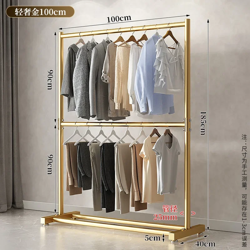 Rack de roupas para sala de estar, cabide de chão, organizador de armário moderno, prateleiras multifuncionais com gancho, casa: Cinza claro