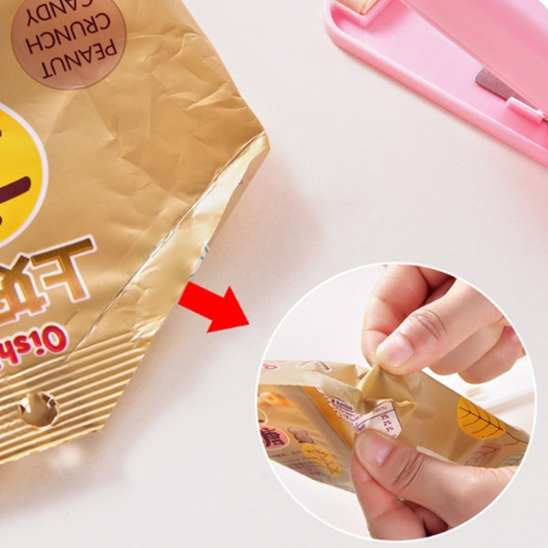 Wonderlife Sealer Machine Bag Clips Portable Heat Sealing Seal Plastic Snack Packing Sealer Food Preservation Kitchen Storage