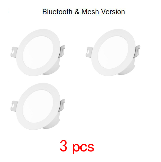 Xiaomi Mijia – spot lumineux Led intelligent, Version maille, Bluetooth, contrôle par télécommande vocale, couleur et température réglables, Original: Bluetooth  3pcs