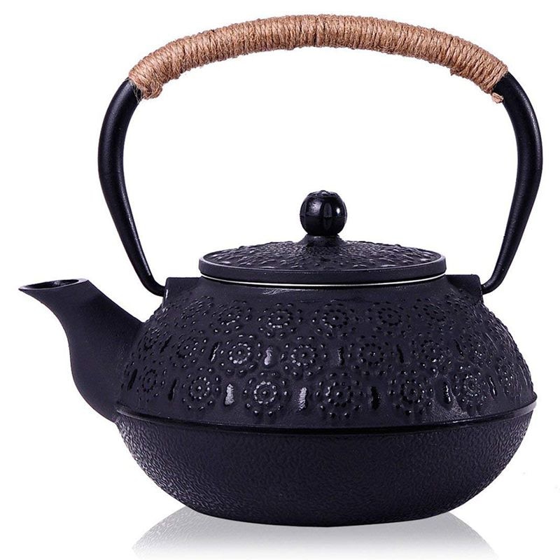 Japanse IJzeren Theepot Rood Nop Klein