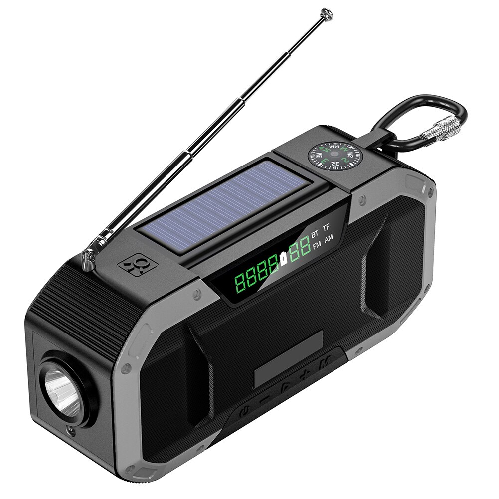 Emergency Radio 10000mAh Solar Hand Crank Portable AM/FM/NOAA SOS Radio with Flashlight&amp;Reading Lamp Cell Phone Charger radio: 5000mah B