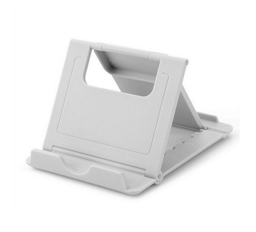 Universal Desktop Foldable Adjustable Angle Cell Phone Stand Holder for Tablet Mobile iPad Kindle iPhone Xiaomi Samsung: White