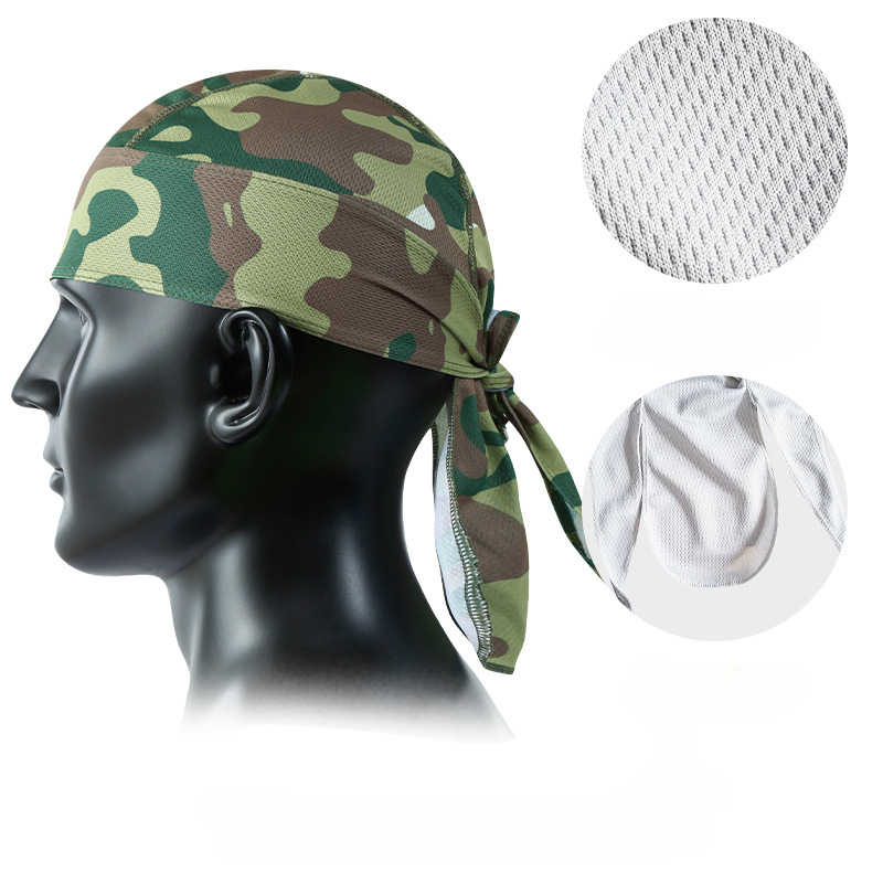 Unisex Quick Dry Camo Cycling Cap Head Scarf Men Running Riding Bandana Headscarf Camo Printing Cap Headband Men Head Scarf: Gold