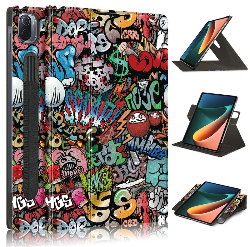 Per Xiaomi Pad 5 custodia per Tablet tessuto morbido supporto girevole a 360 gradi Smart Cover per Funda Mipad 5 Mi Pad 5 Pro custodia Coque 11 pollici: TY-PU Leather / For Mi Pad 5 Pro