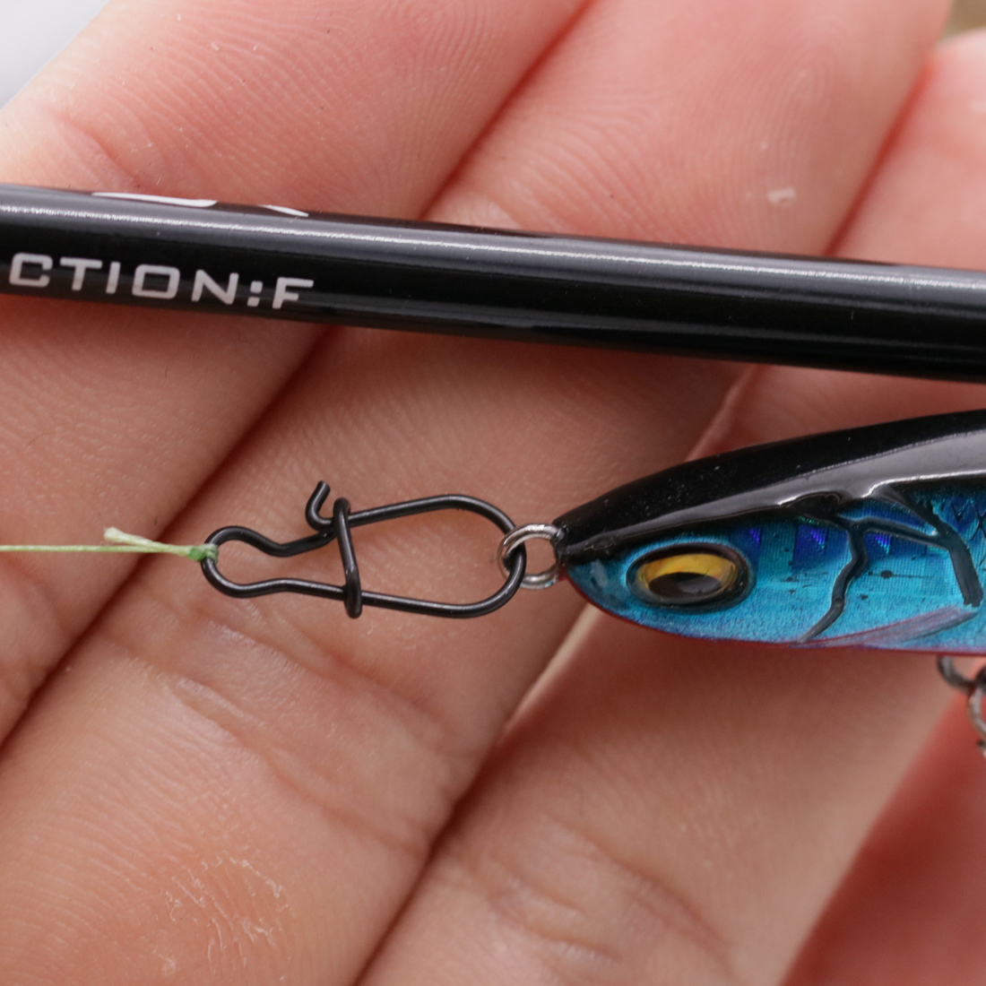 FishTrip Fishing Snap Matte Duo Lock Snap with Carabiner Fishing Connector Stainless Steel Frosted Surface Terminal Tackle