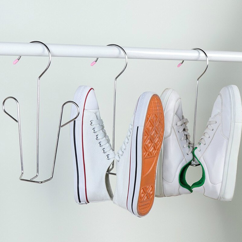 Rvs Schoenenrek Creatieve Multifunctionele Schoenenrek Kinderen En Kids Schoen Rack Opknoping Rack Hanger Bespaart Ruimte