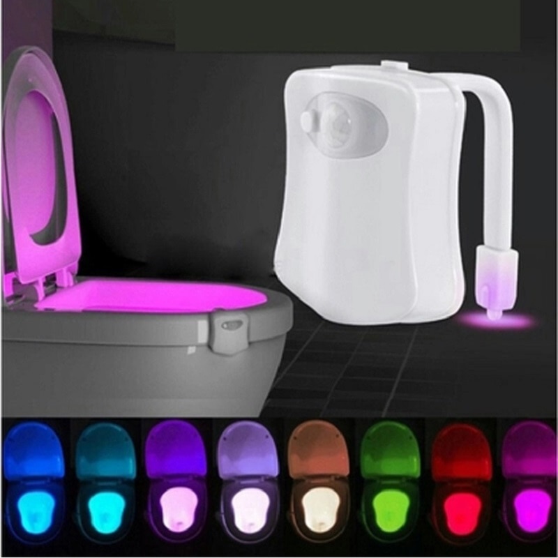 WC Licht LED Motion Sensor 8 Kleuren Automatische Verandering Wc Nachtlampje