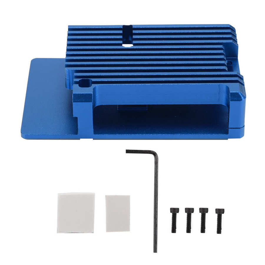 Cnc Aluminium Acryl Case Voeding Heatsink Behuizing Voor 4 Slk: blue