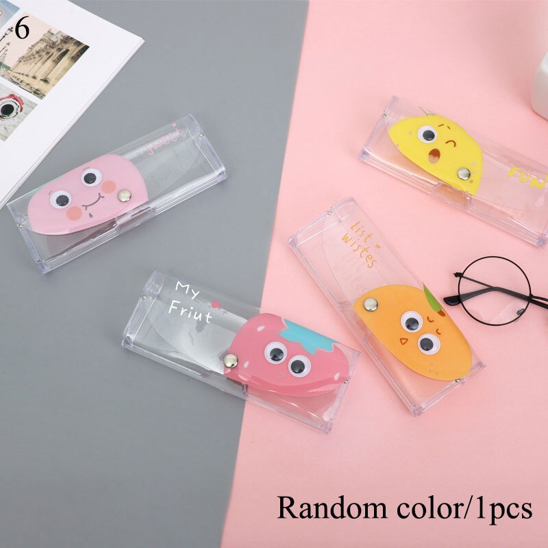 Estuche transparente de PVC con dibujos de Cactus para gafas de mujer, estuche de protección, accesorios para gafas, 1 unidad: 6