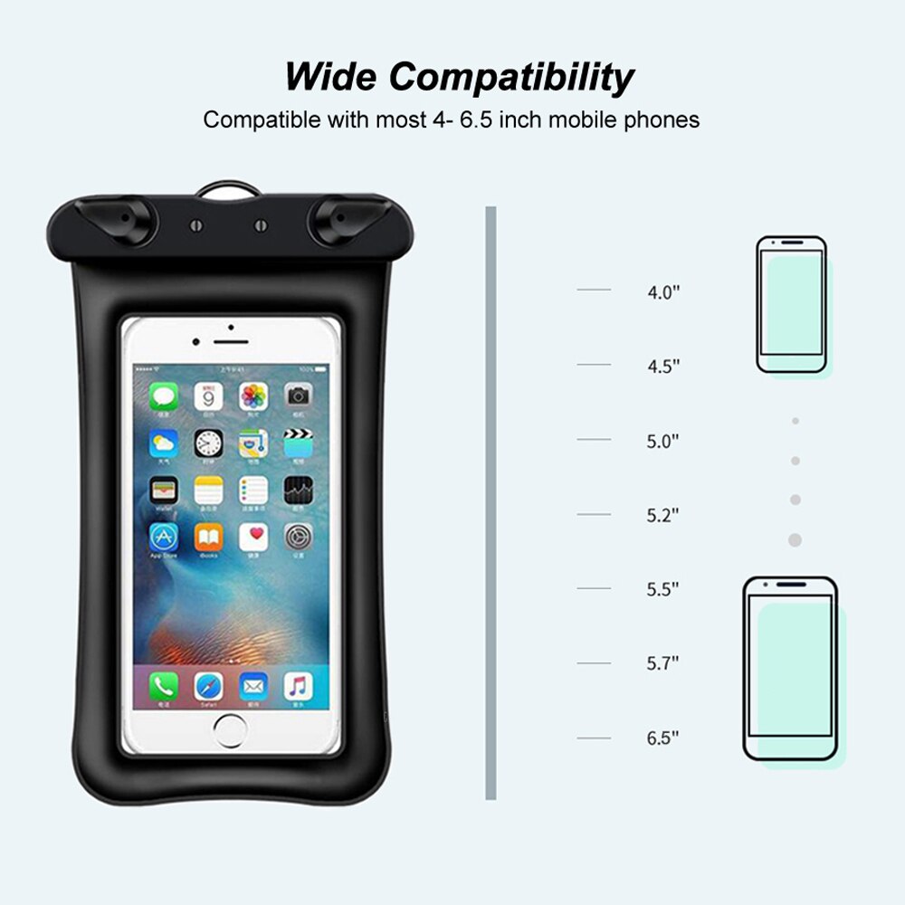 Float Waterproof Phone Case 6.5'' Smartphone Dry Bag For iPhone 11 Pro Xs Max XR 8 7 Samsung Mobile Phone Swimming Pouch Cover