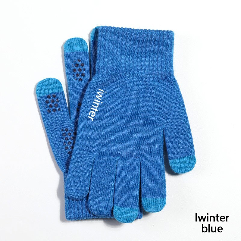 Gloves Kniteed Winter Gloves Screen Touch Gloves Women's Hand Wear Strong Friction Hand Warmers Thick Winter Glove: E