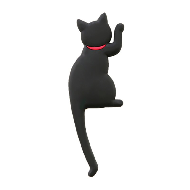 Cute Cartoon Cat/Dog Magnetic Wall-hung Key Fridge Sticker Multifunctional Refrigerator Magnet Hook Door Home Decoration: C