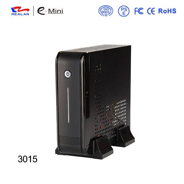 Realan Zwart Mini Itx Case E-3015 Met 120W Dc Voeding 12V 5A Adapter: Default Title