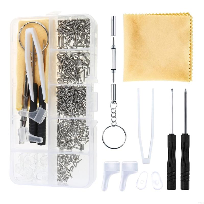A2UD -bril Repairgereedschap met schroeven, neuskussen, gereedschapsogglazen reparatie set