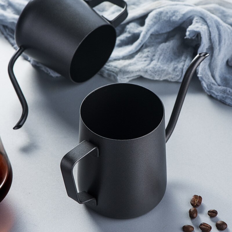 Wilona-cafetera de mano colgante de estilo nórdico para el hogar, tetera de goteo de acero inoxidable para cocina o cafetería: Black250ml
