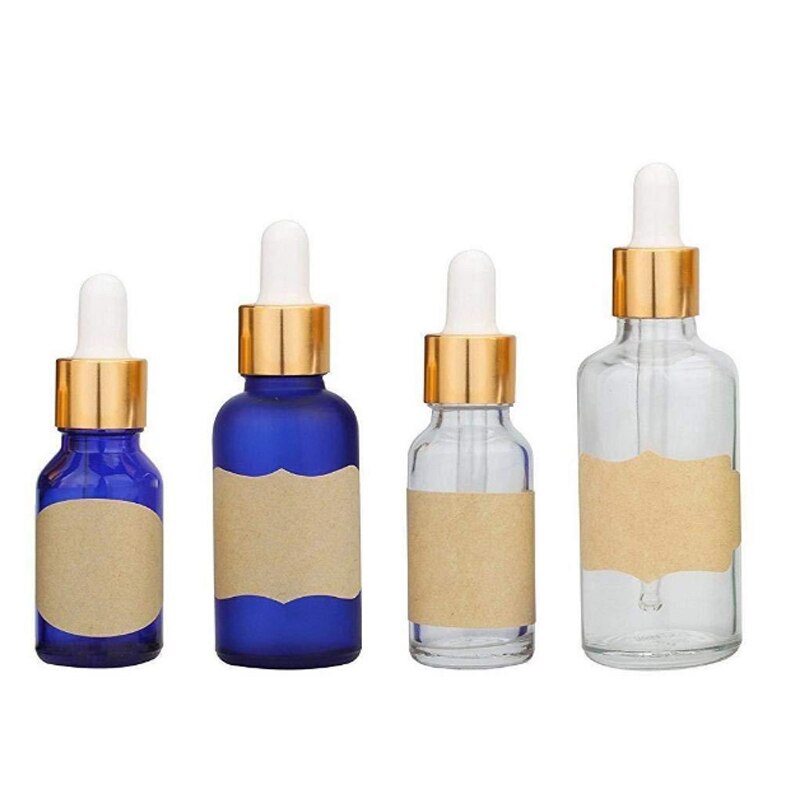 192pcs/6sheets Essential Oil Bottle Labels Sticker Kraft Paper Perfume Cosmetic Bottle Identify Sticker