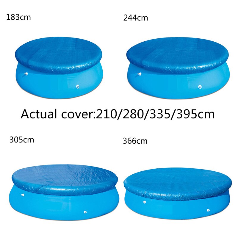 Zwembadafdekking pe-geweven zeildoek waterdichte regendoek stofhoes ronde zwembad vloerdoek mat doek 1pc