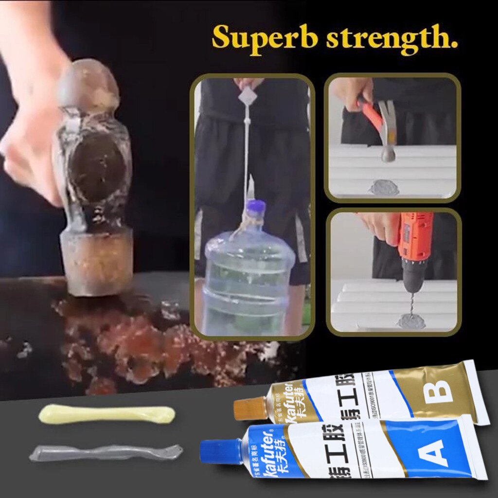 Industrial Heat Resistance Cold Weld Metal Repair Paste A&B Adhesive Gel