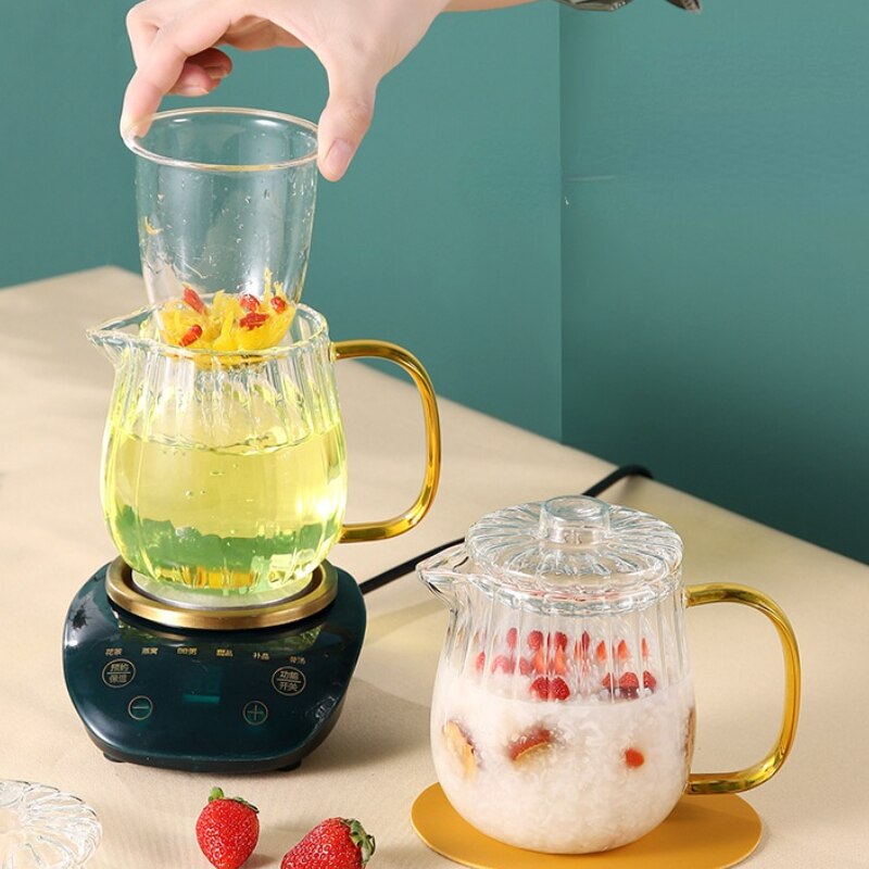 Tragbare Elektrische Wasserkocher Griff Ultraleicht Thermo Töpfe Glas nordisch Tee Topf Clever Moderne Hervidor Portatil Mini Wasserkocher OB50SH