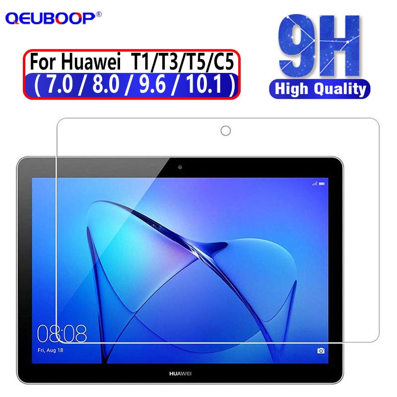 Tablet Tempered Glass For Huawei MediaPad T5 10 Glass T3 10 Honor Play Pad 2 9.6 8 Screen Protector For T1 10.1 8 7 Glass C5 8