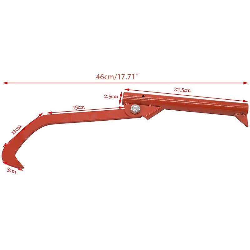 G5AB Indispensable 46cm Forestry Multitool Roller Logging Po-le Garden Backyard Elevator Log Heavy Anti-rust Oblique Hook
