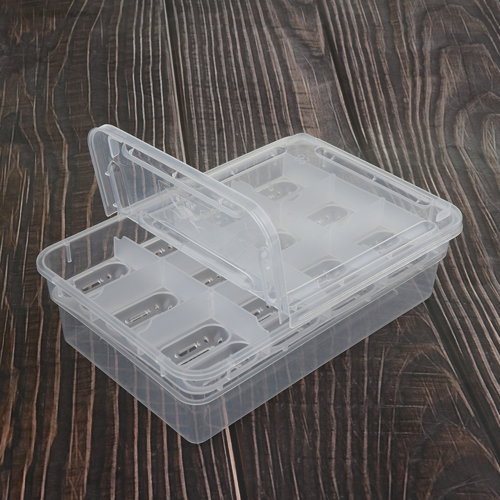 Reptiles Feeding Box Breeding Case Lizard Terrarium Snake Spider Scorpion Tortoise Hatching Container with 24 Compartments