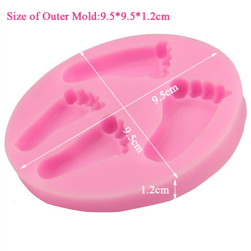 Voetafdruk siliconen zeepmal handgemaakt voor fondant diy 3d vormen maken taartdecoratie mal chocolade mallen bakvorm gereedschap