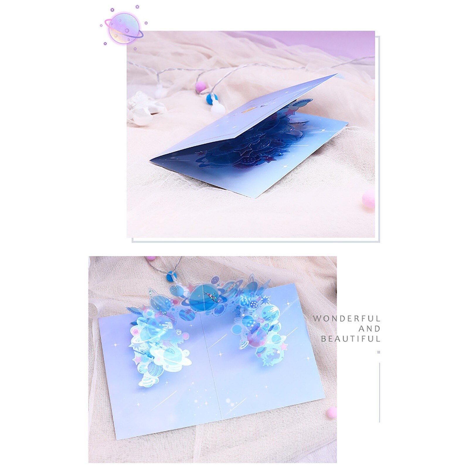 Tarjetas Pop-up 3d, tarjeta de cumpleaños para niña, niño, esposa, marido, tarjeta de felicitación de cumpleaños, tarjetas postales de con pegatinas para sobres # p30