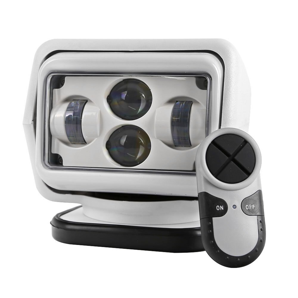 7Inch Remote Control 4D Led Search Light 360 Degree 60W Marine Searchlight spot Light Boats Car Vehicle Off road 12V 24V: 60W Low White