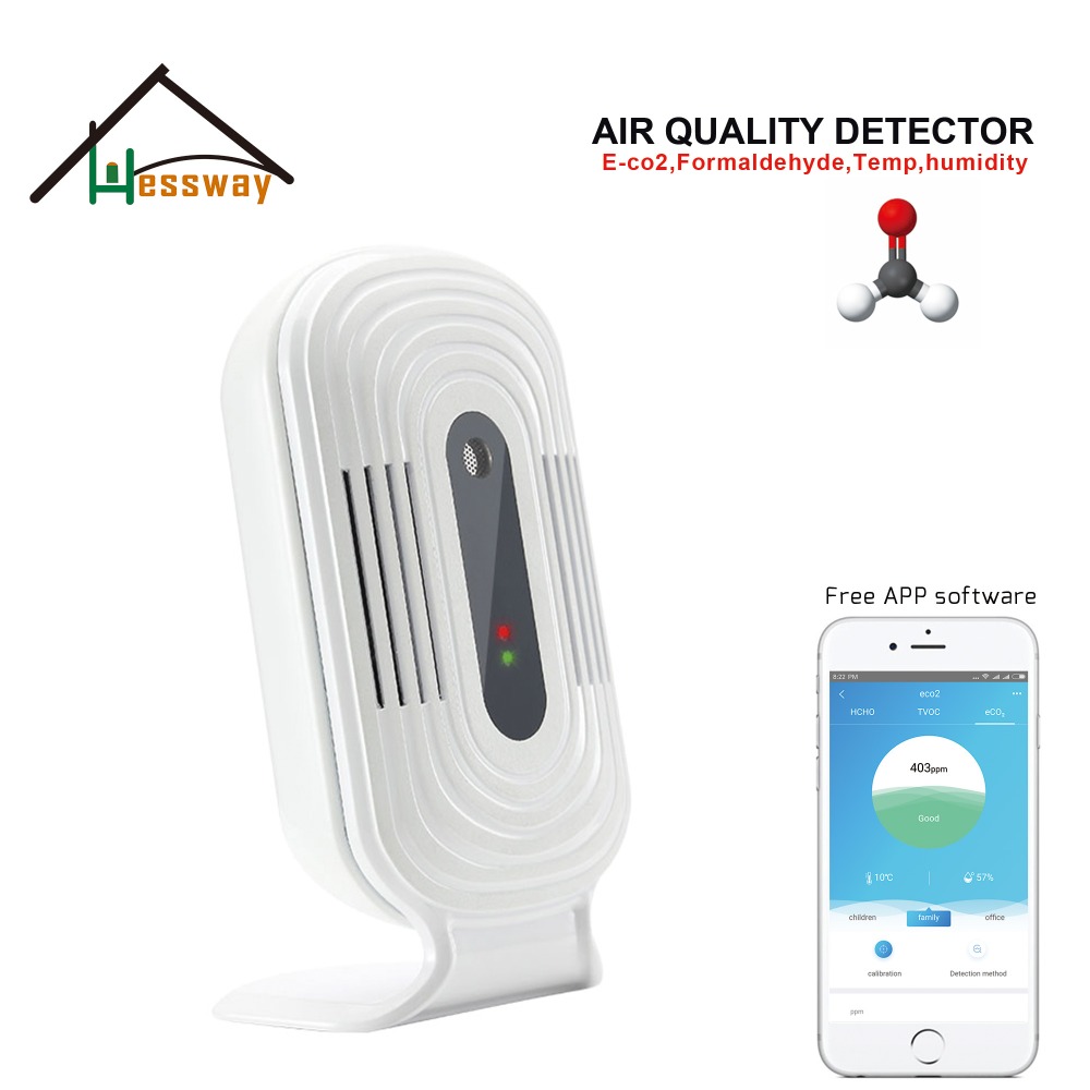 USB Power CO2 TVOC temperature and humidity HCHO sensor WIFI Smart connection for air detector