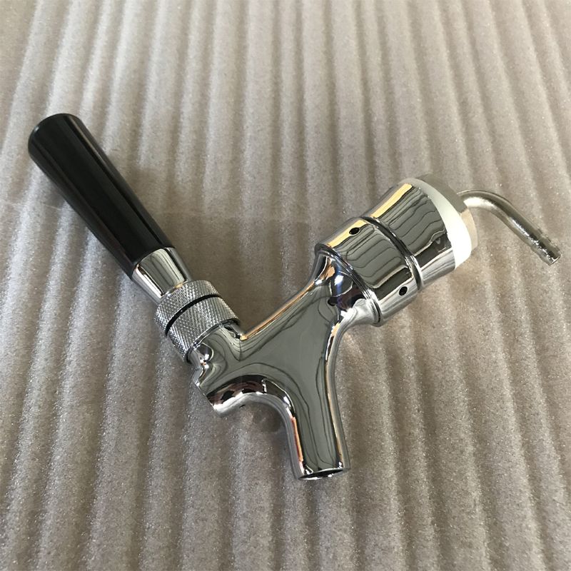 Draft Beer keg Faucet with Flow Controller Chrome Plating Shank Tap