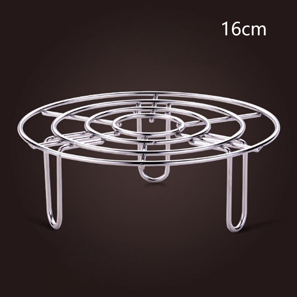 Trykkoker kokeplate gryte panne kokestativ matte vegetabilsk krabbe høy metalltråd tungt rustfritt stål dampstativ kokekar: 16cm