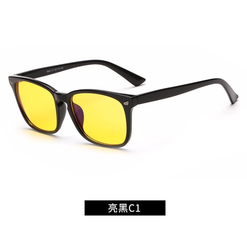 Roupai anti blåt lys briller computer gaming briller mænd kvinder blocker blocker briller ray goggles nattesyn briller retro: Gul -c1