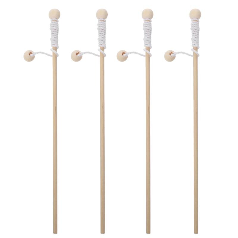 4 stücke Holz Magnetischen Angeln Pole Holz Angelrute für Kindergarten freundlicher: Ursprünglich Titel