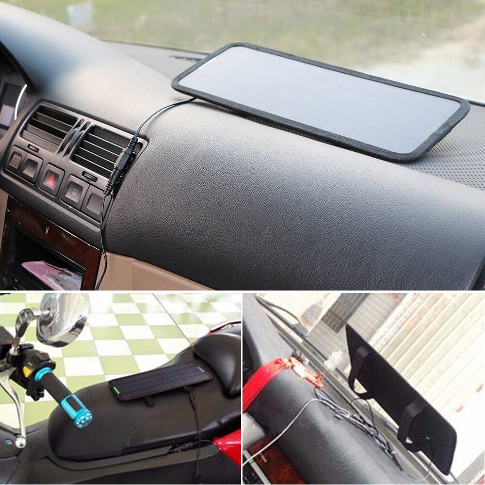 Painel solar portátil universal para carro, barco, 12v, 4.5w, carregamento de bateria, uso externo