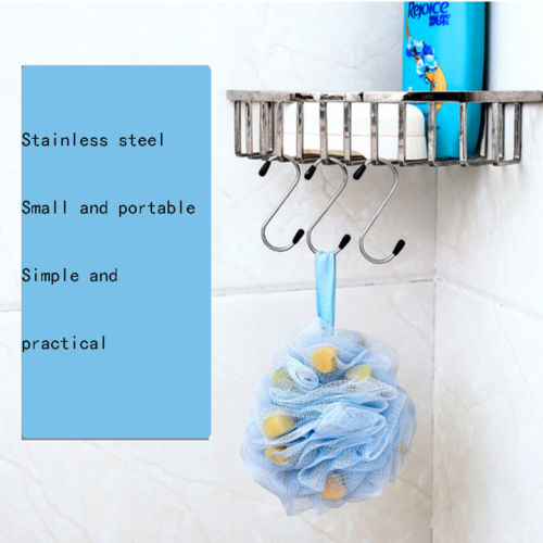 Ganchos con forma de 4 piezas en S y rieles para cocina, maceta para baño, perchas con gancho en forma de S