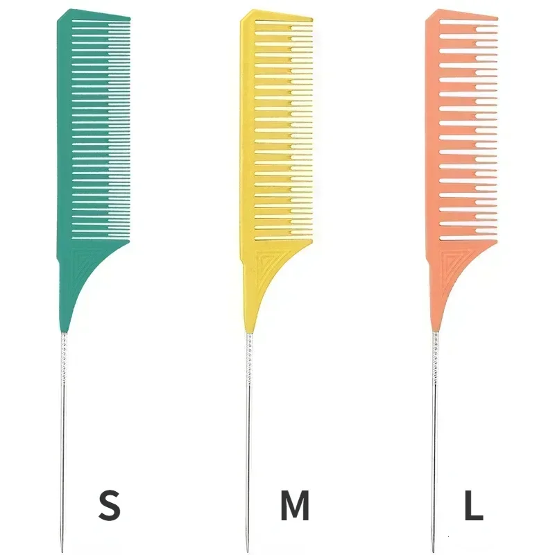 3 Pack Hair Styling Comb Tail Comb Set Dyeing Partition Highlight Braid Cutting Comb Tip Tail Hair Accessories Combs: Pink
