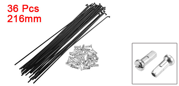 X Autohaux 36pcs 14G J Bend Bicycle Steel Spokes 119mm 125mm 136mm 138mm 141mm 144mm 153mm 158mm 169m Cycle Spokes with Nipples: MULTI