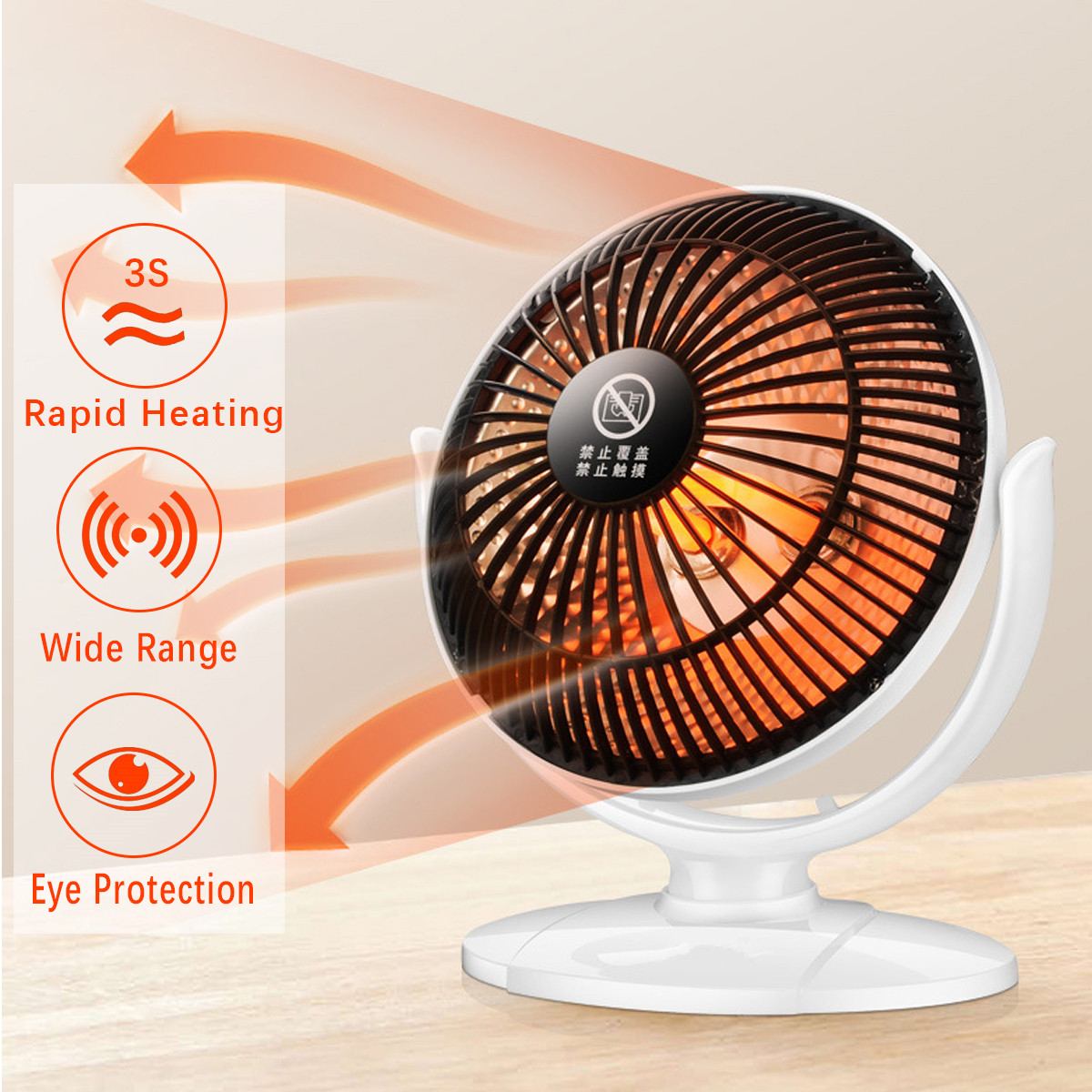 220V 200W Mini Portable Electric Heater Desktop Heating Warm Air Fan Home Office Air Heater Bathroom Radiator Warmer Fan Heater