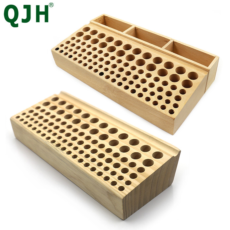 46/98 holes Pine Wooden Leather craft Rack Stand DIY Carving Punching Tools Holder Organizer Storing Leather Tool Storage Box