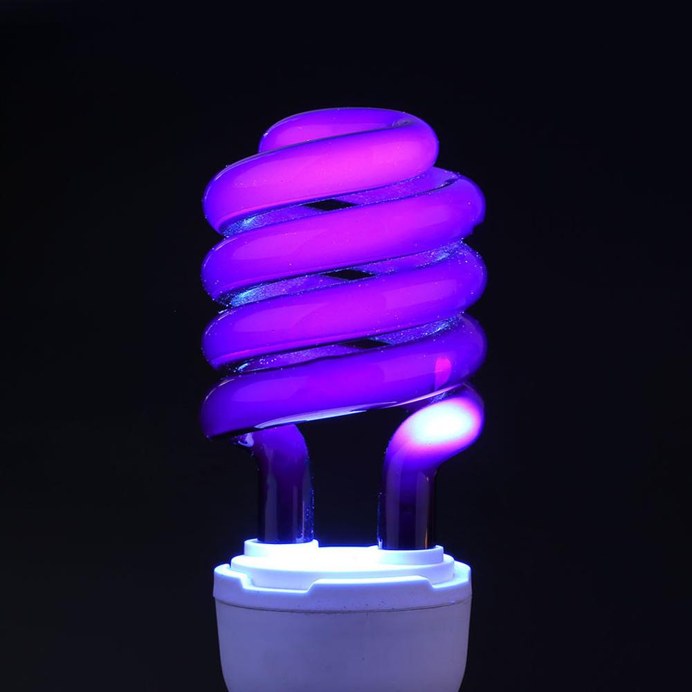 110V E27 15-20W UV Light Bulb UV Ultraviolet Fluorescent CFL Light Bulb Spiral Enegy Saving Black Light Violet Germicidal Light