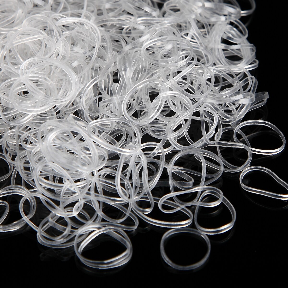 200 Stück Silikon-Gummibänder, 1,5 Cm, Transparent – Für Kabel & Organisation