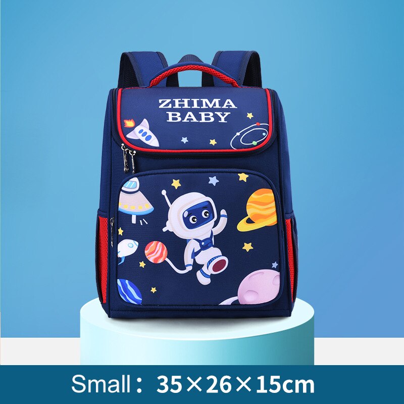 Mode Kinderen Orthopedische Schooltas Voor Jongens 1-5 Grade Cartoon Dier Rugzak Kinderen Satchel Knapzak Mochila Escolar: small astronauts