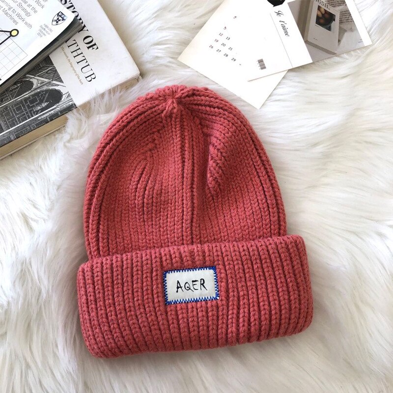 Enorme cappello di lana donna inverno addensare berretti circonferenza della testa grande cappello freddo cappello di lana spesso cappello lavorato a maglia fuori misura: rosa